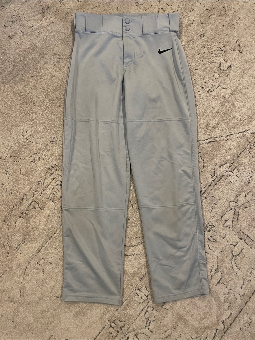 Nike Light Gray Baseball Pants with Black Swoosh